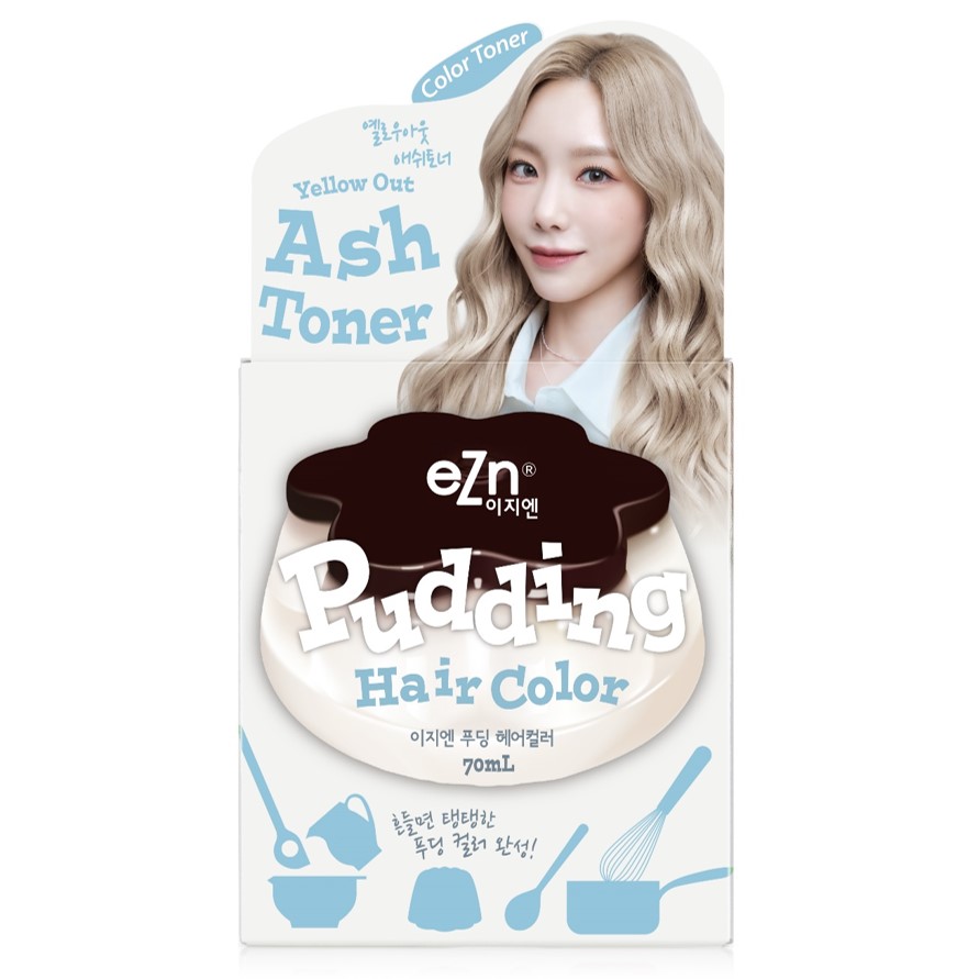 이지엔 푸딩헤어컬러 옐로우아웃 애쉬토너 이미지